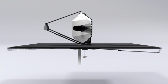 An artist's depiction of the proposed LUVOIR space telescope that could be used to directly image exoplanets.