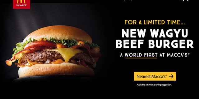 McDonald's Australia debuted the burgers Wednesday, touting the item as a "world first limited edition burger."
