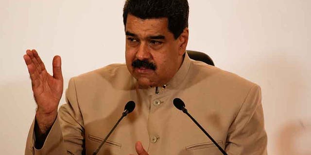 Venezuela's President Nicolas Maduro speaks during a meeting at the National Electoral Council (CNE) where he presented his proposal to set up a National Constituent Assembly, in Caracas, Venezuela May 3, 2017.