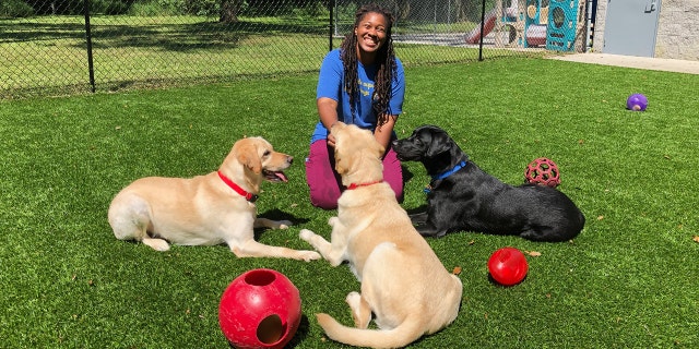 The facility also boasts great kennel techs, like Heather Reeves.