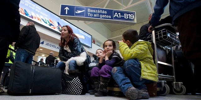 Feb. 2, 2012: Stranded passengers wait for information at terminal 2 of Liszt Ferenc International Airport Budapest, Hungary, after Hungarian airline Malev stopped all its services and grounded all flights after its financial situation became unsustainable.