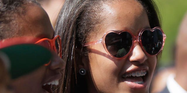 Malia Obama sings at the White House in Washington is this photo taken Monday, April 25, 2011.