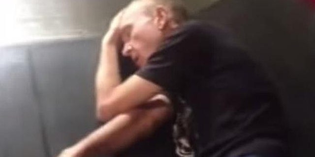 A man was found sleeping on the luggage conveyor at a Moscow airport.