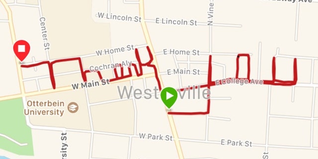 Runners in Westerville, Ohio honored two fallen police officers with a special message.