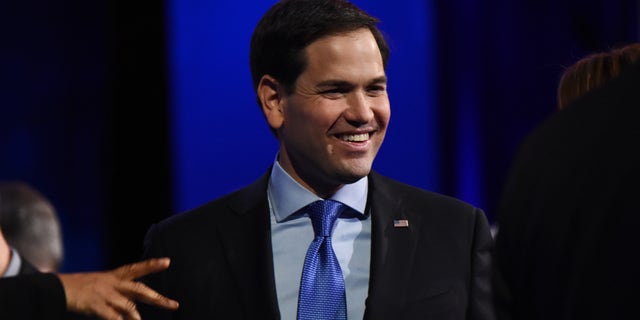 Republican presidential hopeful Marco Rubio attends the third Republican Presidential Debate, October 28, 2015 at the Coors Event Center at the University of Colorado in Boulder, Colorado. AFP PHOTO / ROBYN BECK (Photo credit should read ROBYN BECK/AFP/Getty Images)