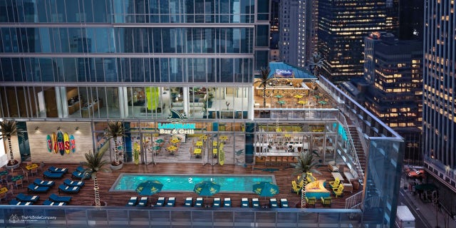 The new 29-story Margaritaville Resort is set to open this spring in New York City’s Times Square.