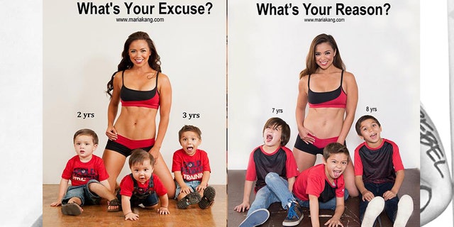 The mother-of-three has a new message about staying fit five years after her original photo.