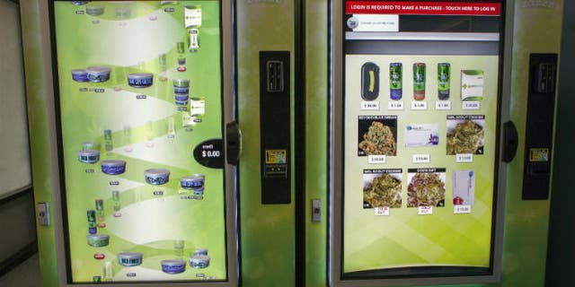 2015A view of ZaZZZ vending machines that contain cannabis flower, hemp-oil energy drinks, and other merchandise at Seattle Caregivers, a medical marijuana dispensary, in Seattle, Washington February 3, 2015. REUTERS/David Ryder