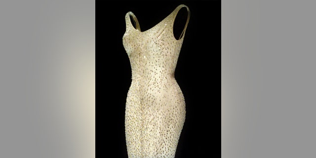 This Friday, Oct. 22, 1999 file photo shows Marilyn Monroe's "Happy Birthday, Mr. President" dress on display at Christie's in New York.