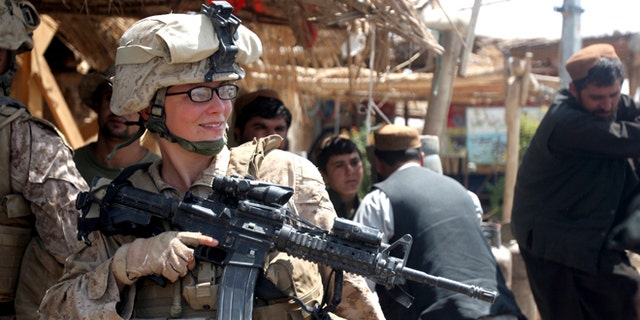 FILE: August 18, 2010: A female Marine in Marjah, Afghanistan.