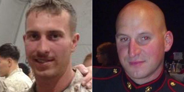 Sgt. Carson Holmquist, of Grantsburg Wisc.,(l.), and Staff Sgt. David Wyatt, of Chattanooga, (r.), were gunned down Thursday.