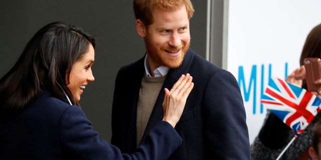 Meghan Markle and Prince Harry in Birmingham, England.