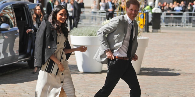 Markle and Harry together in London prior to Commonwealth event.