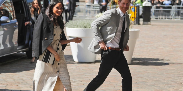 Markle and Harry together in London prior to Commonwealth event.