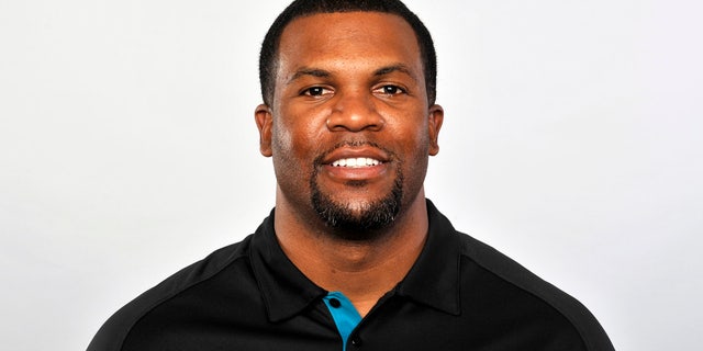 Marlon McCree is pictured in 2012, when he was the Jacksonville Jaguars assistant defensive backs coach.