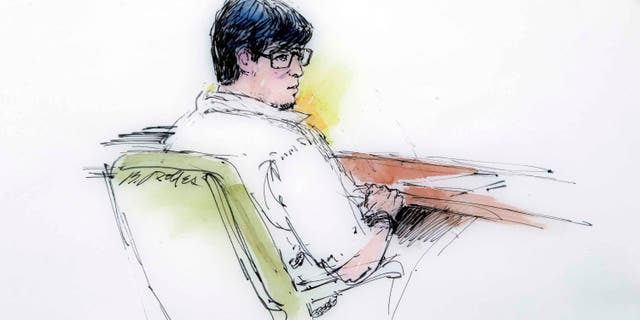 Courtroom sketch of Enrique Marquez in federal court in Riverside, Calif., Monday, Dec. 21, 2015.