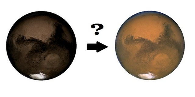 Mars is red now, but it may have looked like charcoal in the past.