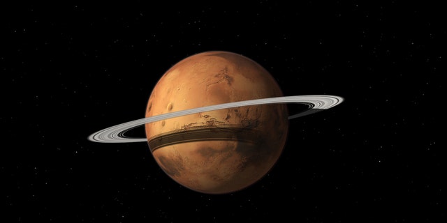 Re-add with new caption: Researchers think Mars' moon Phobos may someday reform into a ring around the rocky world. New work suggests that rocky planets with rings may be more common than previously thought, having been mistaken for another type of planet.
