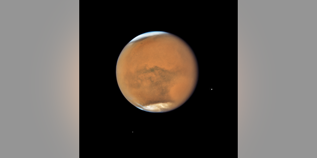 NASA’s Hubble Space Telescope photographed Mars on July 18, near its closest approach to Earth since 2003. (NASA, ESA, and STScI)
