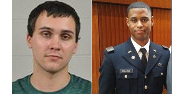 These undated images show Sean Urbanski, at left, and Richard Collins III. Urbanski is accused of stabbing Collins on the University of Maryland campus in College Park early Saturday, May 20, 2017.
