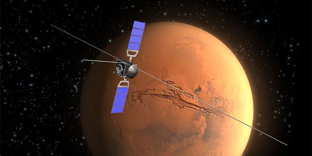 The Mars Express spacecraft's MARSIS collects data on the subsurface of Mars.