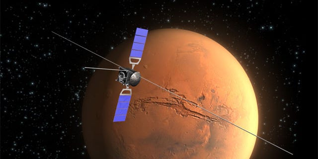 The Mars Express spacecraft's MARSIS collects data on the subsurface of Mars.