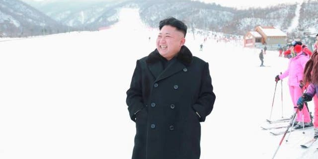 Kim Jong Un visits the Masikryong ski resort in 2013.