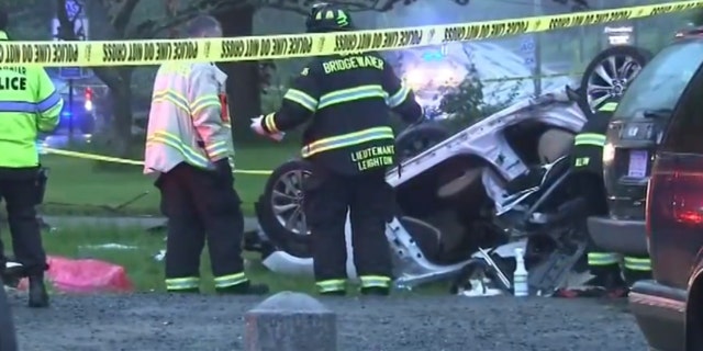 The lone survivor of the car crash was transported to a local hospital and is in critical condition.