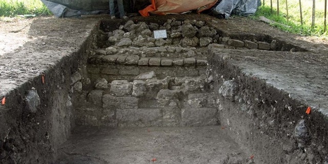 In the course of excavating remains of the Mayan city, archaeologists uncovered a corridor containing shiny white plaster that originally would have covered the city.