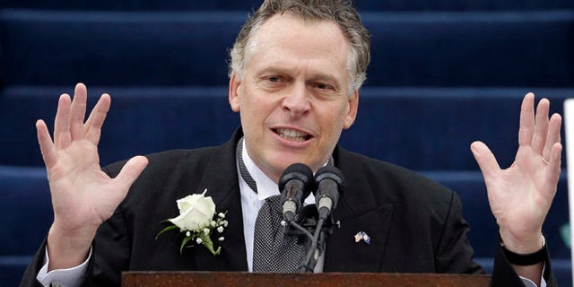 Jan. 11, 2014: Virginia Gov. Terry McAuliffe delivers his inaugural address during ceremonies at the Capitol in Richmond, Va..