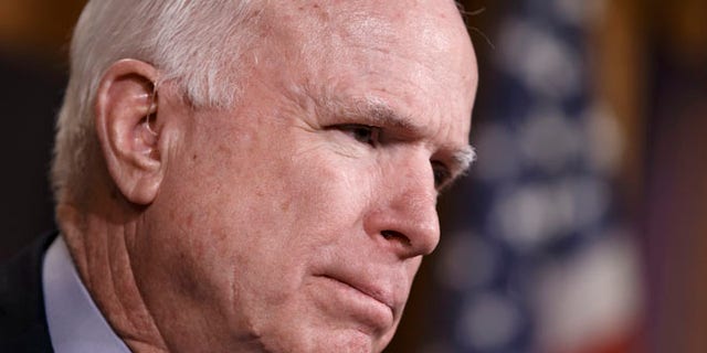 Feb. 5, 2015: Sen. John McCain, R-Ariz., speaks on Capitol Hill in Washington.