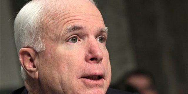 In this March 15 photo, Sen. John McCain is seen on Capitol Hill in Washington.