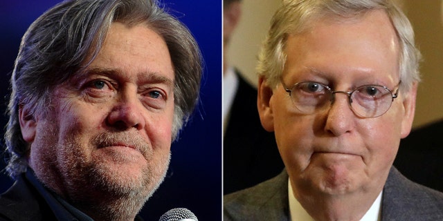 Senate Majority Leader Mitch McConnell's feud with Steve Bannon is likely to extend into 2018.