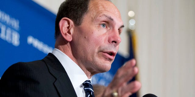 Nov. 7, 2014: Veterans Affairs Secretary Robert McDonald speaks about his efforts to improve services for veterans during a news conference at the National Press Club in Washington. (AP)