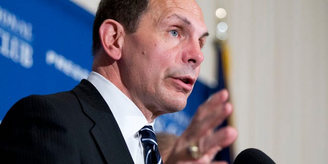 Nov. 7, 2014: Veterans Affairs Secretary Robert McDonald speaks about his efforts to improve services for veterans during a news conference at the National Press Club in Washington. (AP)