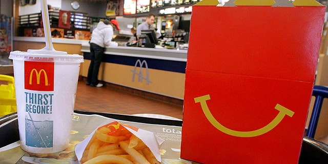 Employees at fast-food restaurants like McDonald's, Burger King, Wendy's and KFC in seven cities nationwide are staging one-day strikes on Monday, calling for higher wages. (AP/Seth Perlman)