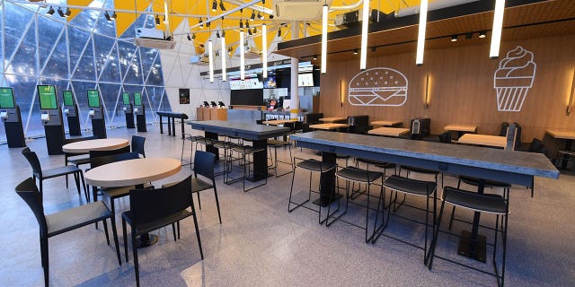 The McDonald's in Olympic Park can seat 160 guests.