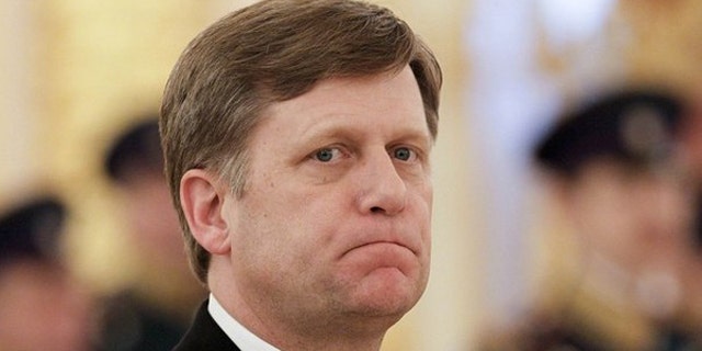 Feb. 22, 2012: American Ambassador to Russia Michael McFaul looks on during an official ceremony to present his diplomatic credentials in Moscow's Kremlin.