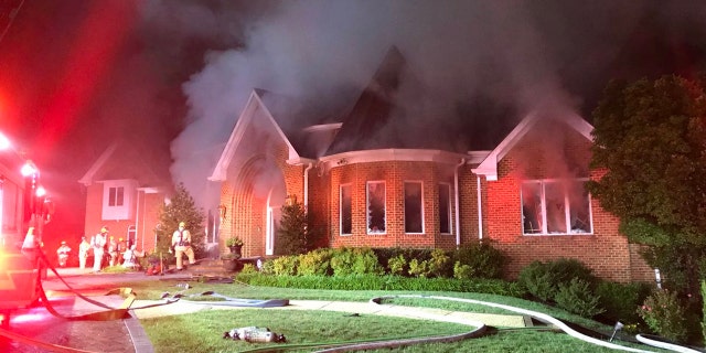 A house in Clarksville, Md. was possibly struck by lightning.