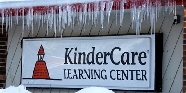 Icicles line the exterior of KinderCare Learning Center on East Palatine Road, Thursday, Feb. 5, 2015, in Palatine, Ill. (AP Photo/Nam Y. Huh)