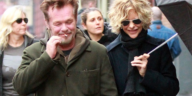 Meg Ryan shared some laughs with rockstar John Mellencamp on a wet, romantic stroll in New York City. on Saturday, January 11, 2014 X17online.com