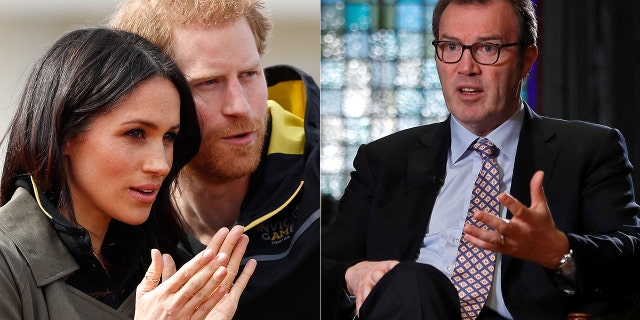 Princess Diana's biographer Andrew Morton, right, says Prince Harry's upcoming wedding to Meghan Markle is helping the image of the royal family.