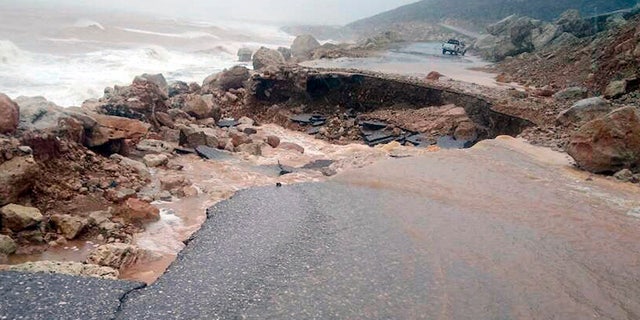 May 24, 2018: Heavy rain and strong winds caused damage in Hadibu as Cyclone Mekunu pounded the Yemeni island of Socotra.