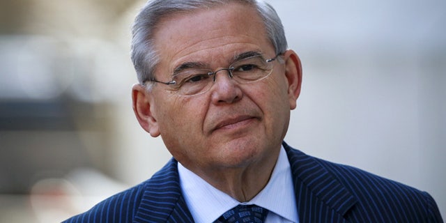 U.S. Senator Bob Menendez (D-NJ) arrives to the Federal court in Newark, New Jersey April 2, 2015.