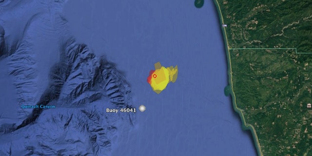The meteor impact zone (Ocean Exploration Trust/Data courtesy of Dr. Marc Fries, NASA)