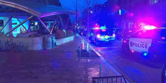 A naked man was arrested after he assaulted two passengers while on board a D.C. Metro train during the Thursday morning commute.