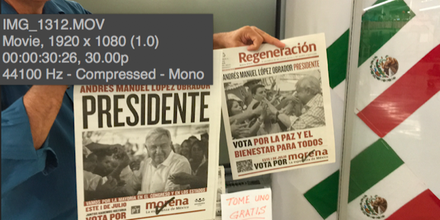 That Phoenix voting informational booth also doubles as a hub that supports and promotes Obrador.