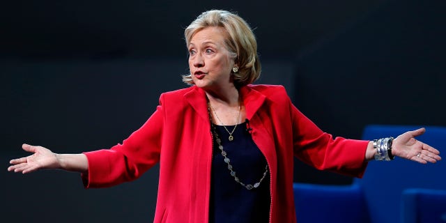 Sept. 5, 2014: Former Secretary of State Hillary Clinton speaks to the scholarship recipients of the Telmex Foundation during the annual Mexico XXI Century event.