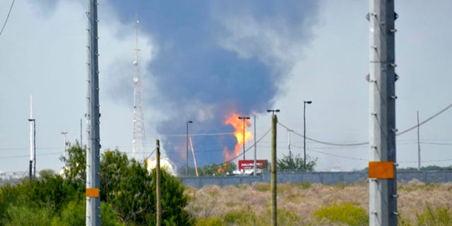 Sept. 18, 2012: Fire and smoke rise from a gas pipeline distribution center in Reynosa, Mexico near Mexico's border with the United States.