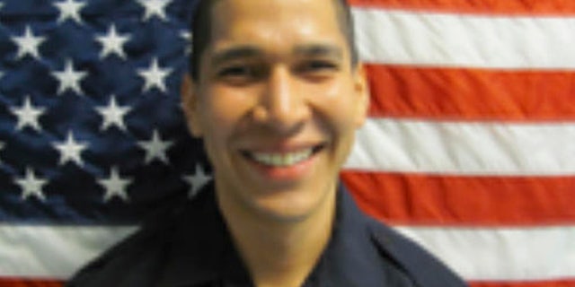In this 2014 photo made available by the North Miami Police Dept., Fla. shows Officer Jonathan Aledda. Aledda shot therapist Charles Kinsley on Monday, July 18, 2016 in North Miami, Fla. A North Miami police commander has been suspended for allegedly fabricating information about the shooting of the unarmed black therapist. (North Miami Police Dept. via AP)